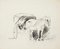 Caballo - Dibujo de tinta china - Mid-Century, años 50, Imagen 1