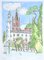 Cathedrale - Original Lithograph by Orfeo Tamburi - 1980s 1980s, Image 1