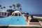 Molly Wilmot's Pool Oversize C Print Framed in White by Slim Aarons, Image 1