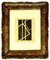 Schwarze Geometrische Komposition - China Tusche Zeichnung von F. Kupka 1950 1