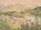 Vue de Saint-Moritz - Aquarelle originale sur papier par HB Wieland - 1900/1920 1900-1920 1