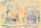 Saint Tropez - Dibujo acuarela original de Paul Signac - 1900 ca. 1900 ca., Imagen 1