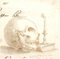 Skulls - Pair of Original Ink Drawings by Alessandro Dalla Nave - Early 1800 Early 1800 2