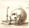 Skulls - Pair of Original Ink Drawings by Alessandro Dalla Nave - Early 1800 Early 1800 3