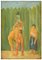 La Doccia (The Shower) - Oil on Wooden Panel by R. Monti - 1944 1944, Immagine 1