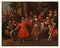 Coppia di scene di festeggiamenti con musicisti - Olio su tela, XVIII secolo, XVIII secolo, Immagine 1