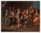 Coppia di scene di festeggiamenti con musicisti - Olio su tela, XVIII secolo, XVIII secolo, Immagine 2