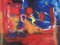 Zusammensetzung in Rot und Blau - Acryl auf Schichtholz von M. Goeyens - 2000er 2000er 1