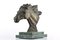 Busto di un cavallo - Scultura originale in bronzo di D. Mazzone - anni '90, Immagine 2