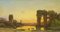 Paesaggio tiberiano con antiche rovine - Olio di Hermann Corrodi, fine XIX secolo Fine XIX secolo, Immagine 1