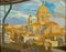 Blick auf die Kirche der Fiorentini - Öl auf Leinwand von A. Urbano del Fabbretto 1930 1