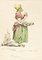 Dessin The Pedder - Dessin à l'Encre et Aquarelle par JJ Grandville 1845 env. 1