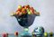 Vase en cristal avec des pommes - Huile sur toile originale - 2001 2001 2