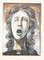 Screaming Woman - Original Tempera, Ink and Watercolor by E. Berman - 1960s 1960s 1