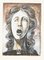 Screaming Woman - Original Tempera, Tusche & Aquarell von E. Berman - 1960er 1960er 1