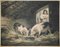 Girls and Pigs - Original Etching by William Ward After George Morland - 1797 1797 1