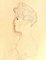 Sketched Portrait - 1910s - Original Collotypie Druck von Gustav Klimt 1919 2
