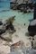 On the Beach in Bermuda Übergroßer C in Weiß gerahmter Druck von Slim Aarons 1