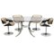 Mid-Century Luna Tulip Dining Table & Chairs Set by Roche Bobois, Set of 5 1