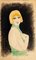 Ritratto di donna - Inchiostro originale e acquarello di Paul Bonet - 1930 1930, Immagine 1