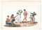 Tarantella - Original Watercolor by M. De Vito - 19th Century 1820 c.a., Image 1