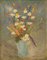 Stillleben mit Blumen - Original Öl auf Leinwand von C. Quaglia -Mid 20th Century Mid 20th Century 1