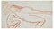 Estudios para un desnudo femenino - Dibujo en pastel original de P. Andrieu - Finales de siglo XIX, siglo XIX, Imagen 1