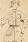 Thetrical Costume - Original China Ink Drawing by E. Berman - 1950s 1950s, Image 3