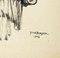 La Masque - Disegno a penna originale di Yves Brayer - 1943 1943, Immagine 2