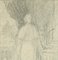 Portrait of Pope in Saint Peter - Original Pencil Drawing by F. Gaillard Late 19th Century 2
