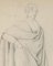 Man with Cloak - Dibujo original a lápiz de H. Goldschmidt - Finales del siglo XIX Finales del siglo XIX, Imagen 2