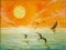Sunrise - Original Tempera on Canvas - 1994 20th Century 1