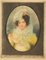 Portrait einer Dame - Original Colored and Mezzotint - 18. Jh., 18. Jh 1