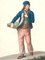 Costume di Castellone - Aquarelle par M. De Vito - 1820 ca. 1820 ca 1