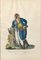 Uomo del Paese di Carafa Greci - Aquarelle Originale par M. De Vito - 1820 ca. 1820 ca 1
