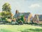 Village Houses - Aquarell von French Master - Mid 20th Century Mid 20th Century 1