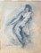 Nude - Original Federzeichnung und Aquarell von S. Goldberg - Mid 20th Century Mid 20th Century 1