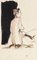 Woman, Original Drawing in Watercolor and China Ink, 1996 1