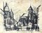 Basílica del Sagrado Corazón de Paris - Original Drawing - 20th century 20th Century, Imagen 1