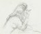 Smoker - Original Pencil Drawing by S. Goldberg - Mid 20th Century Mid 20th 20th Century, Immagine 1