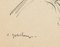 Ritratto - Disegno originale a matita e inchiostro di S. Goldberg - metà XX secolo metà XX secolo, Immagine 2