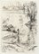 Fisherman - Original Pen Drawing by S. Goldberg - Mid 20th Century Mid 20th Century, Image 1