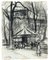 Park - Original Charcoal Drawing by S. Goldberg - Mid 20th 20th Century Mid 20th Century, Immagine 1