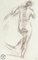 Dibujo de Lápiz Original Nude from the Back de S. Goldberg - Mid-Century Mid-Century 20th Century, Imagen 1