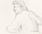 Portrait - Original Pen Drawing by S. Goldberg - Mid 20th Century Mid 20th 20th Century, Immagine 1