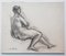 Nude - Original Charcoal Drawing by S. Goldberg - Mid 20th Century Mid 20th Century 1