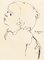 Portrait - Pennarello originale nero su carta di T. Gertler - anni '50, Immagine 1