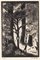 Au Bois de Boulogne - Aguafuerte original de H. Farge - Mid-Century, siglo XX, Imagen 1