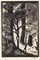 Au Bois de Boulogne - Original Etching by H. Farge - Mid 20th Century Mid 20th Century 1