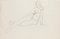 Nude - Disegno originale a matita di Jeanne Daour - anni '50, Immagine 1